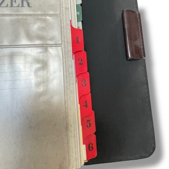 Franklin Covey 7 Habits Leather Planner Organizer Brown Binder Tabs Paper Insert - Picture 12 of 16